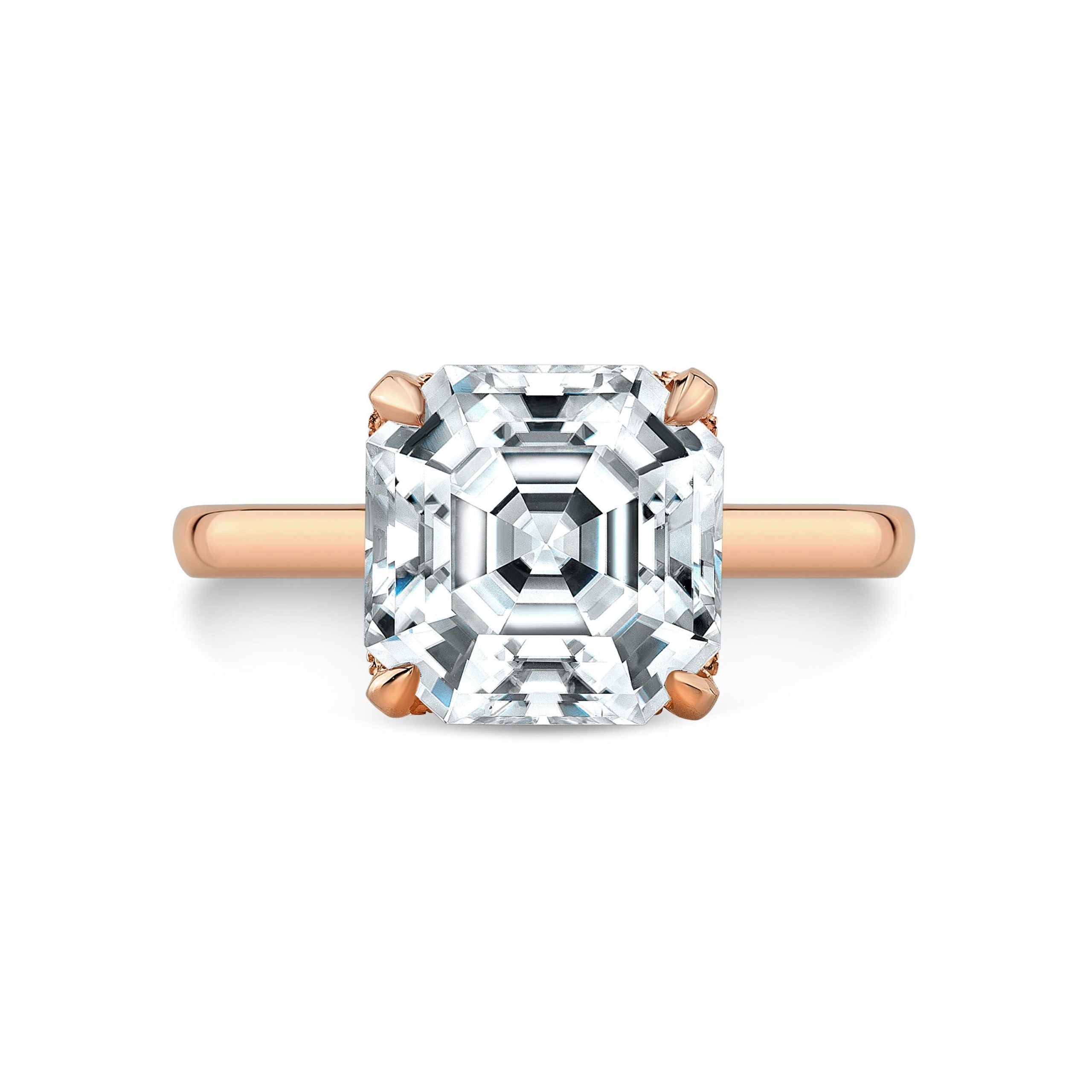 The Lilith Asscher Cut Lab Grown Diamond Ring