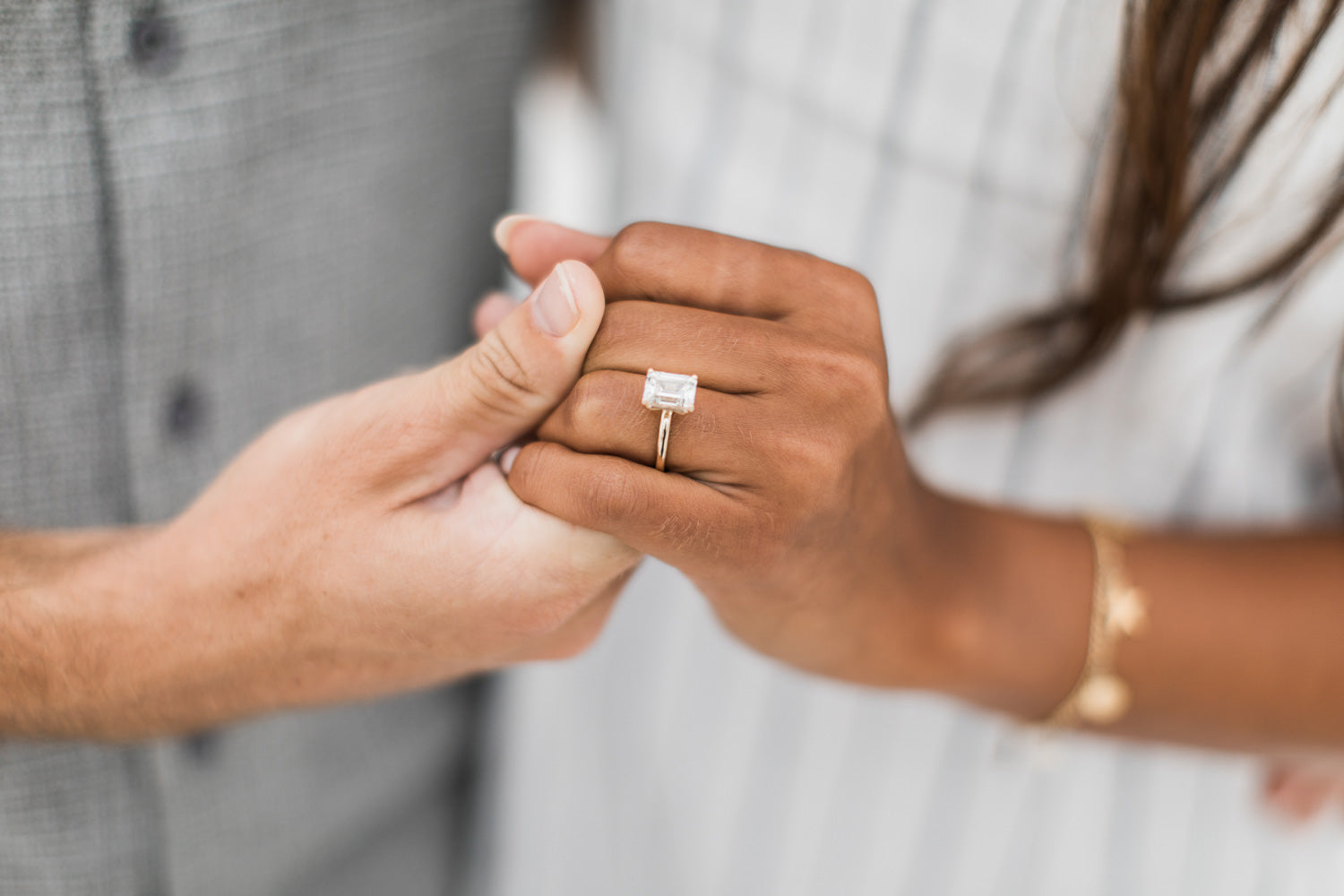 Emerald Cut Diamond Solitaire Ring