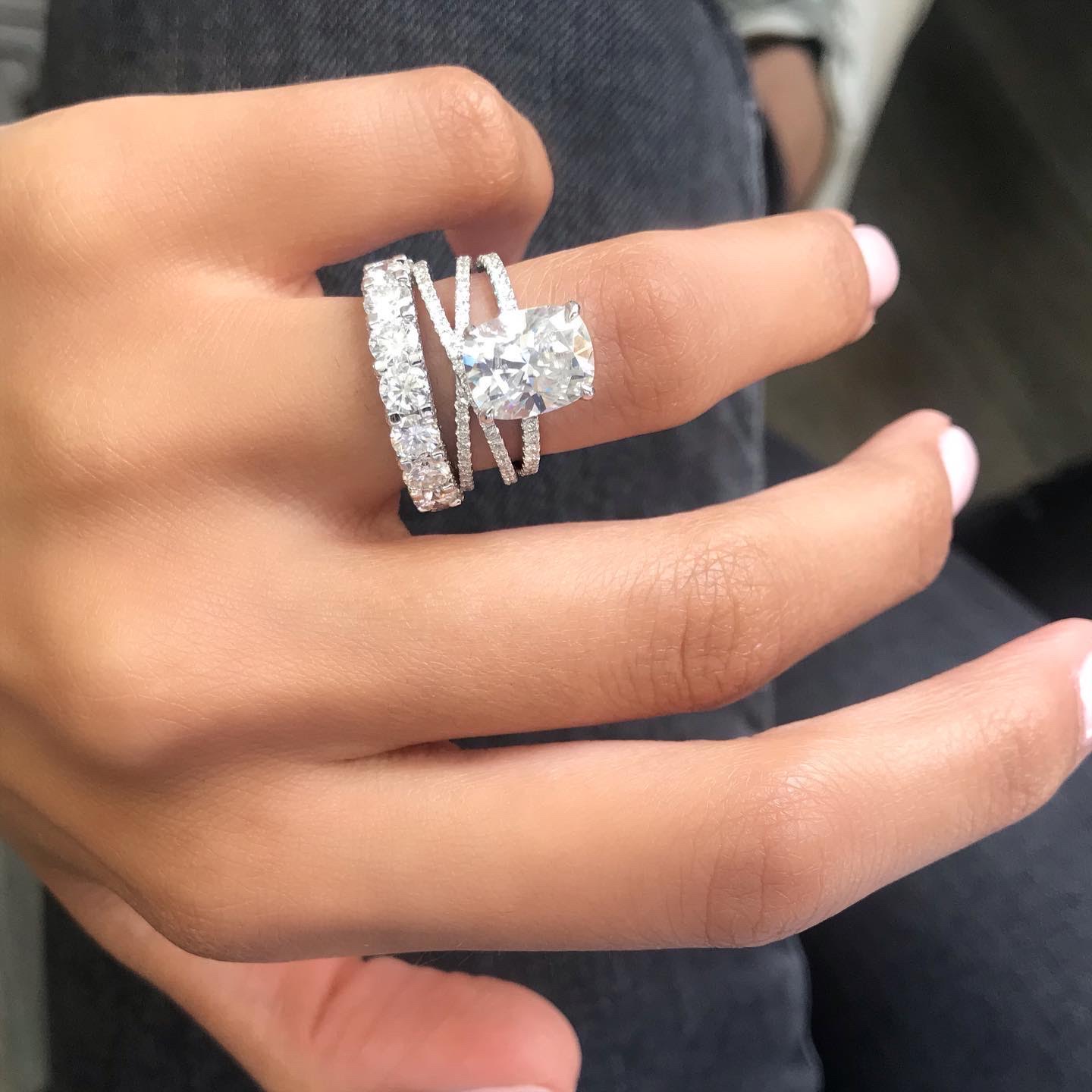 The Riviera Elongated Cushion Lab Grown Diamond Ring