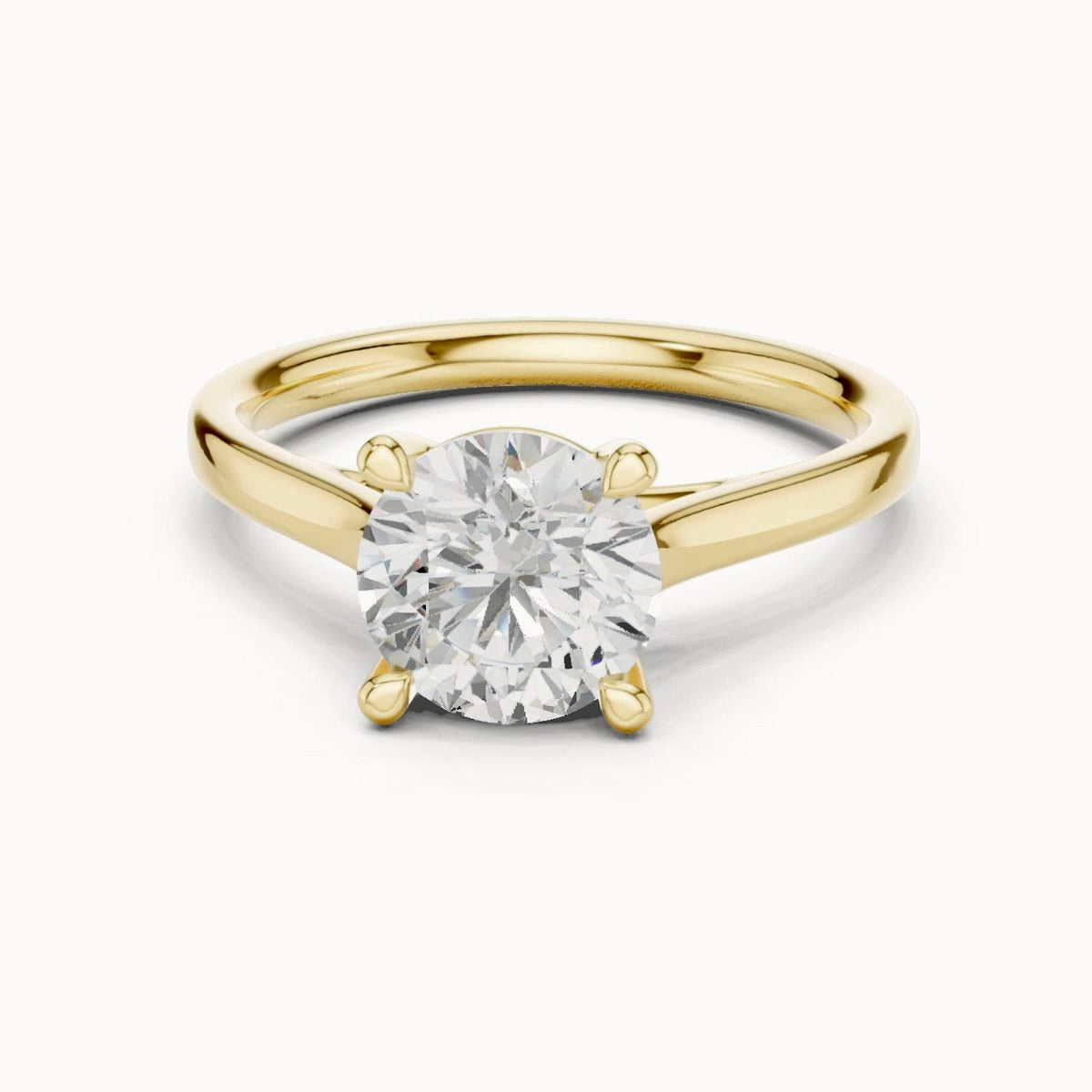 Lab Grown Diamond Solitaire Ring in 14K Gold