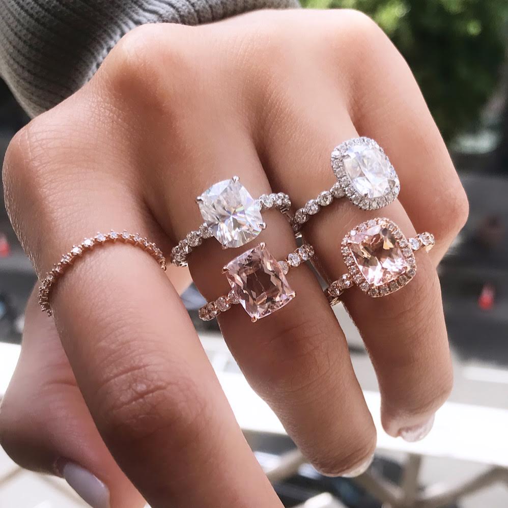 The Elysia Long Cushion Lab Grown Diamond Ring