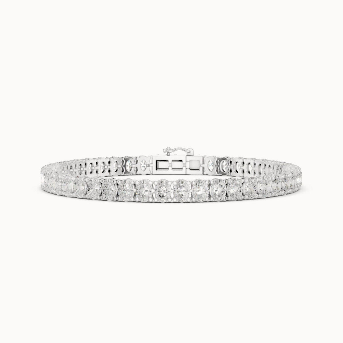 Oval Lab Grown Diamond Tennis Bracelet in 14K Gold