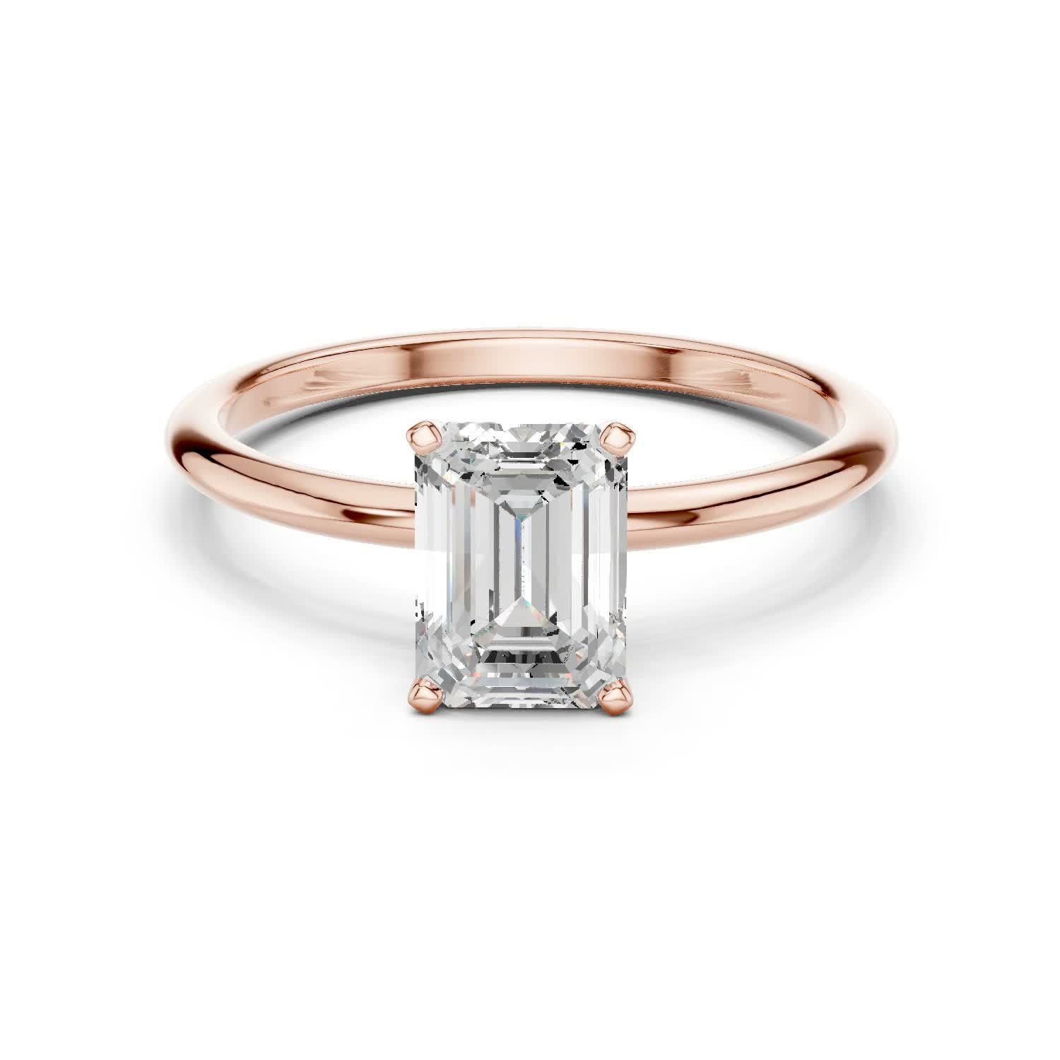 Emerald Cut Diamond Solitaire Ring