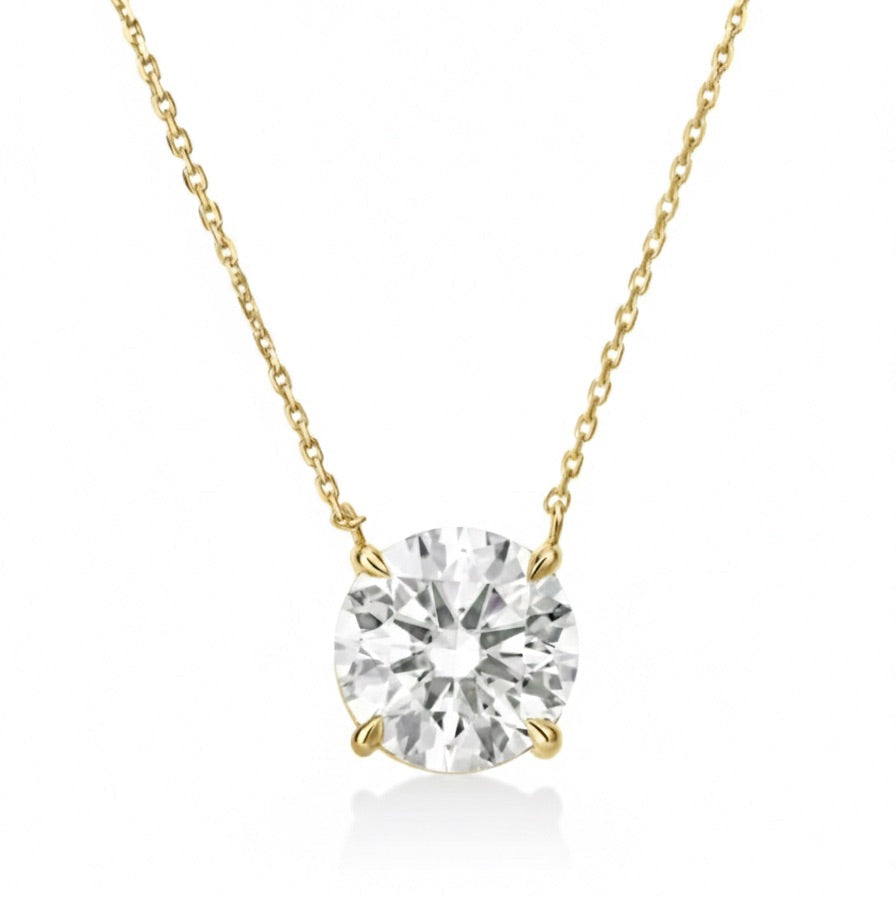 The Solaire Round Lab Grown Diamond Necklace