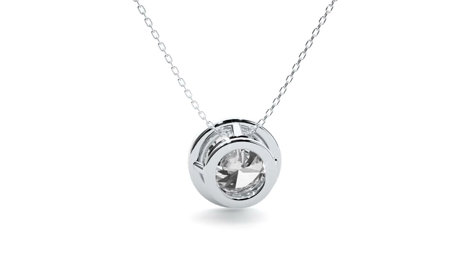 Lab Grown Diamond Bezel Pendant in 14K Gold