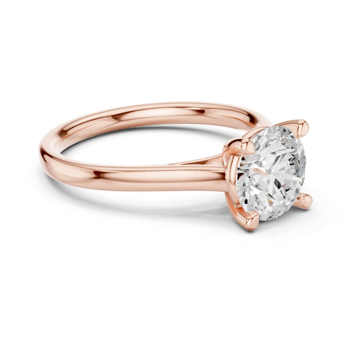 Lab Grown Diamond Solitaire Ring in 14K Gold