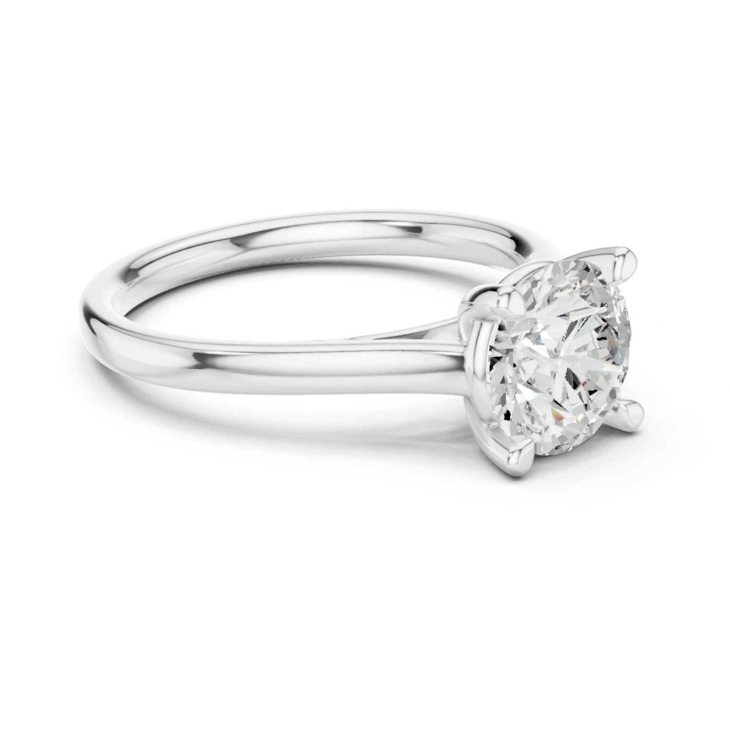 Lab Grown Diamond Solitaire Ring in 14K Gold