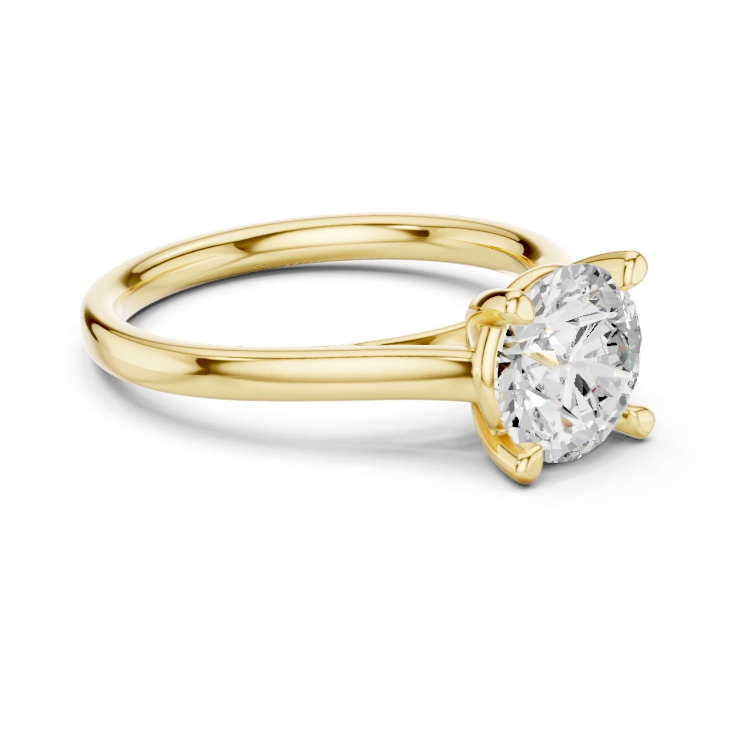 Lab Grown Diamond Solitaire Ring in 14K Gold