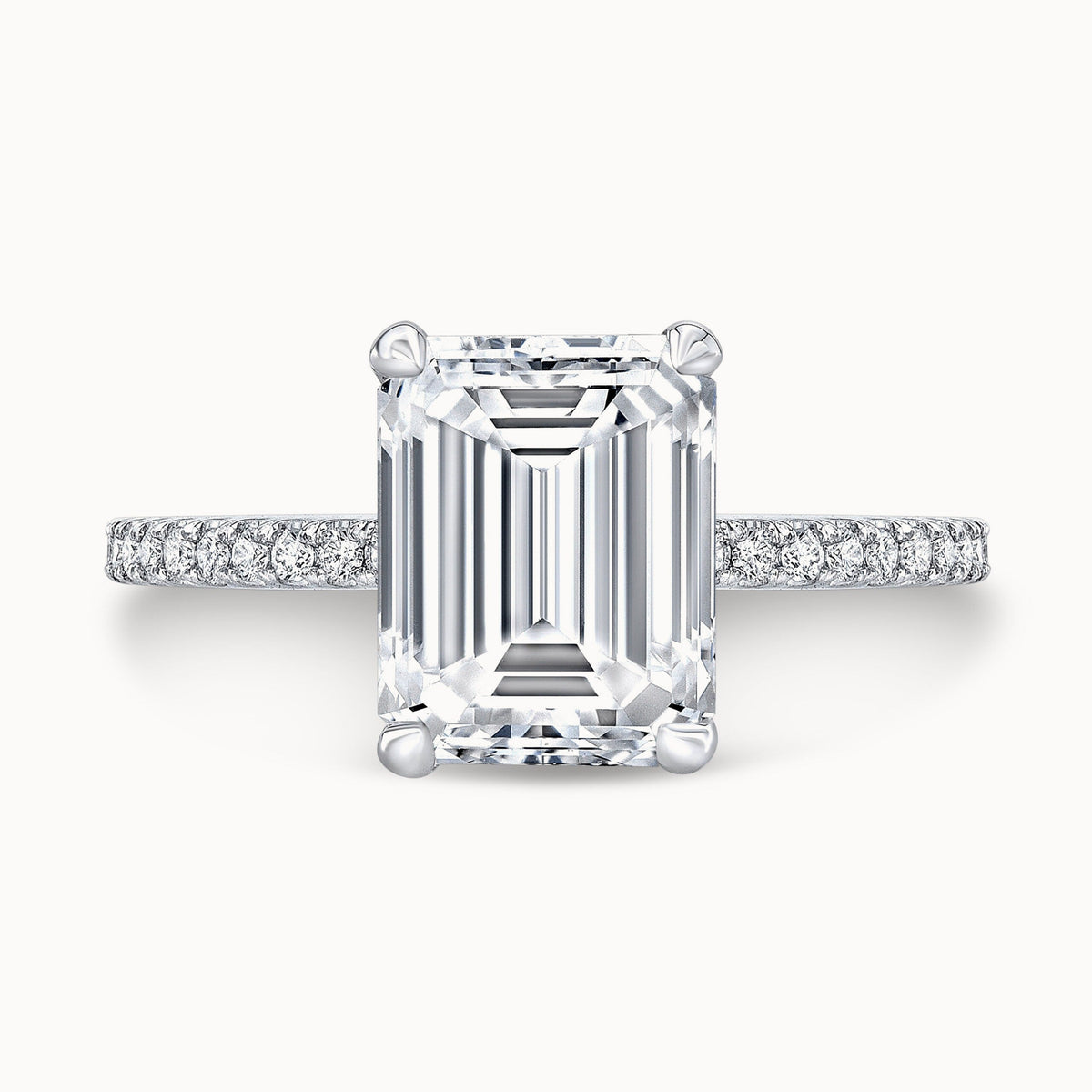 The Caspienne Emerald Lab Grown Diamond Ring
