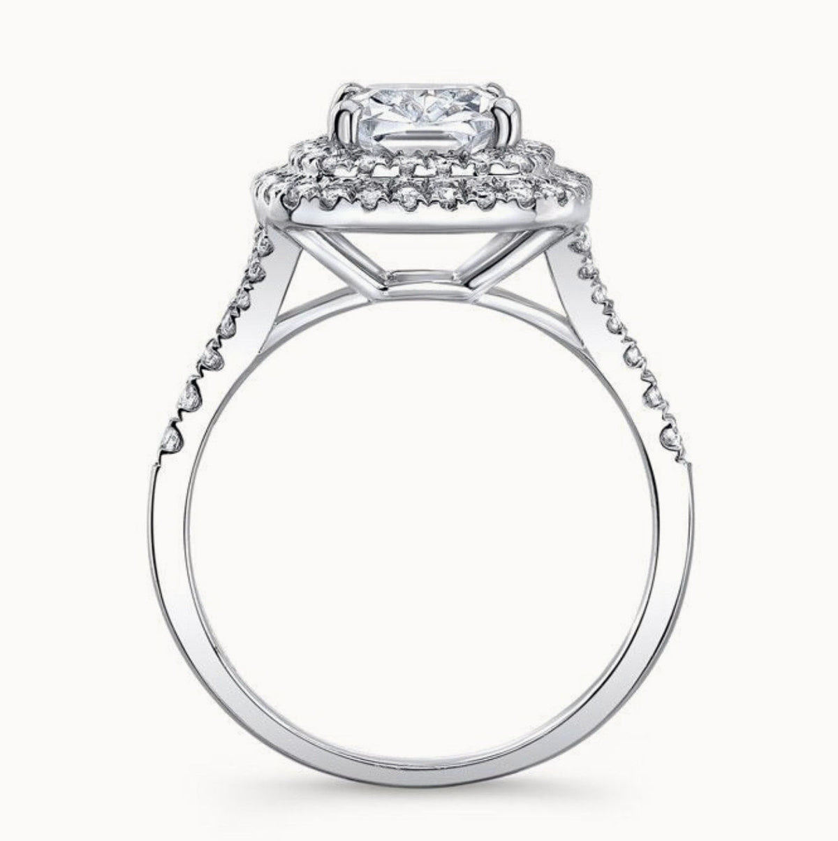 The Evangeline Long Cushion Lab Grown Diamond Ring