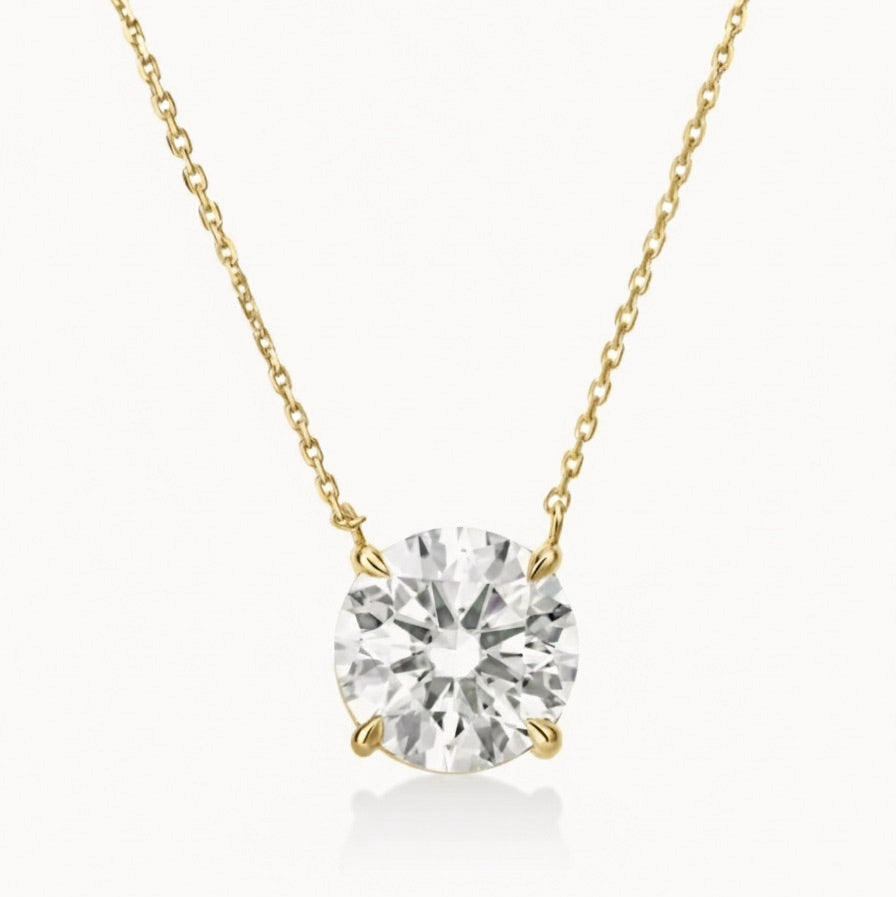 The Solaire Round Lab Grown Diamond Necklace