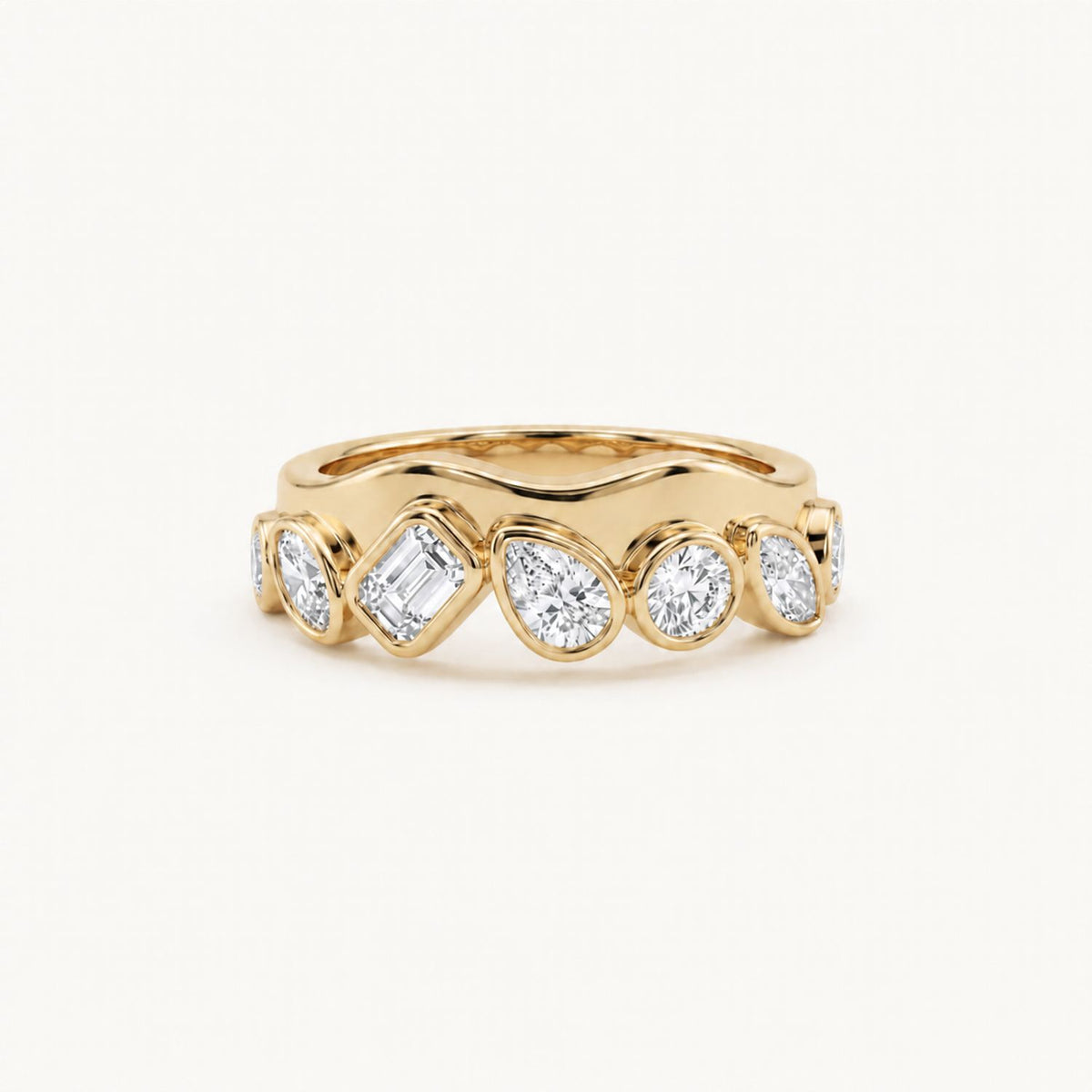 Solstice Multi-Shape Diamond Band in 14K Yellow Gold