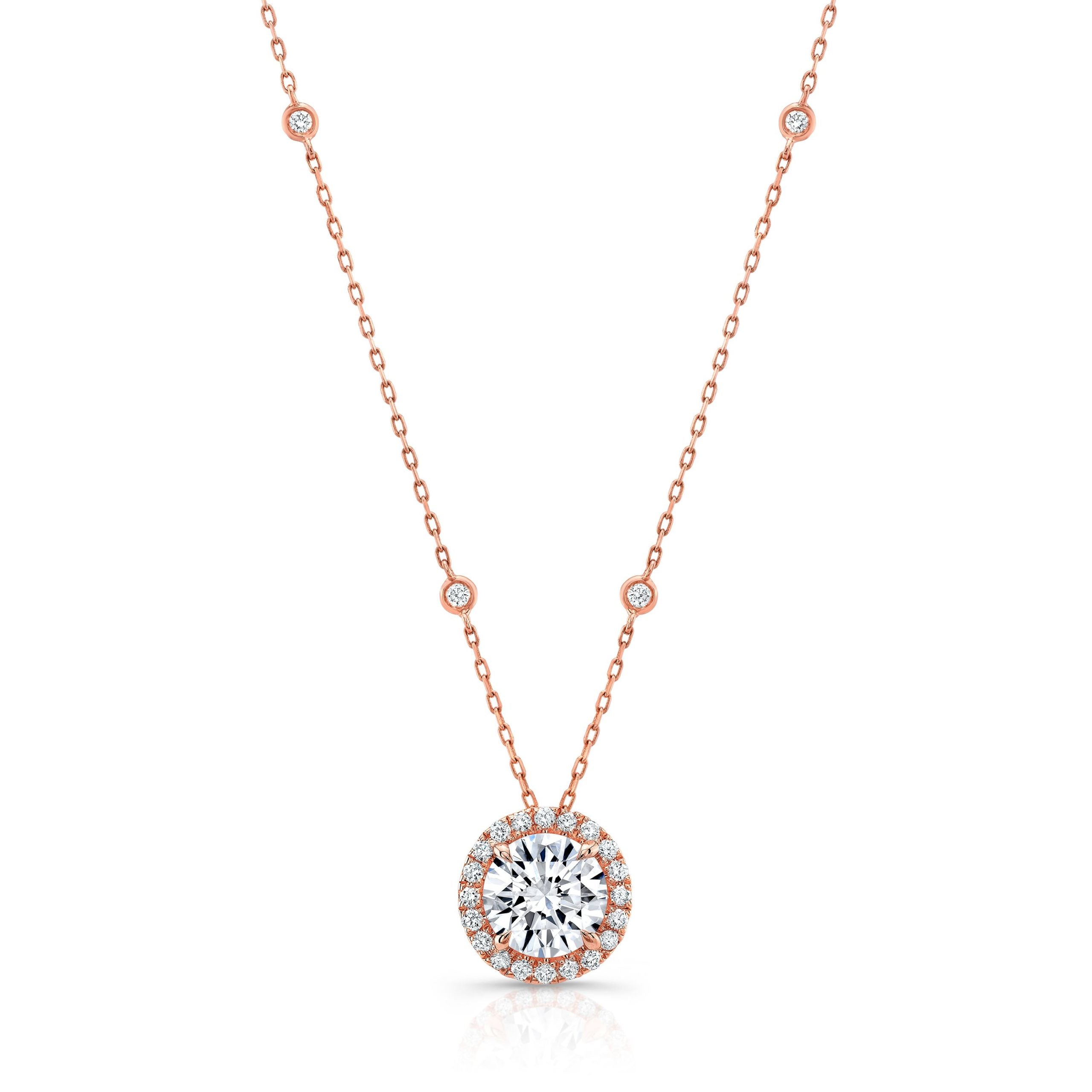 The Halo Lab Grown Diamond Necklace