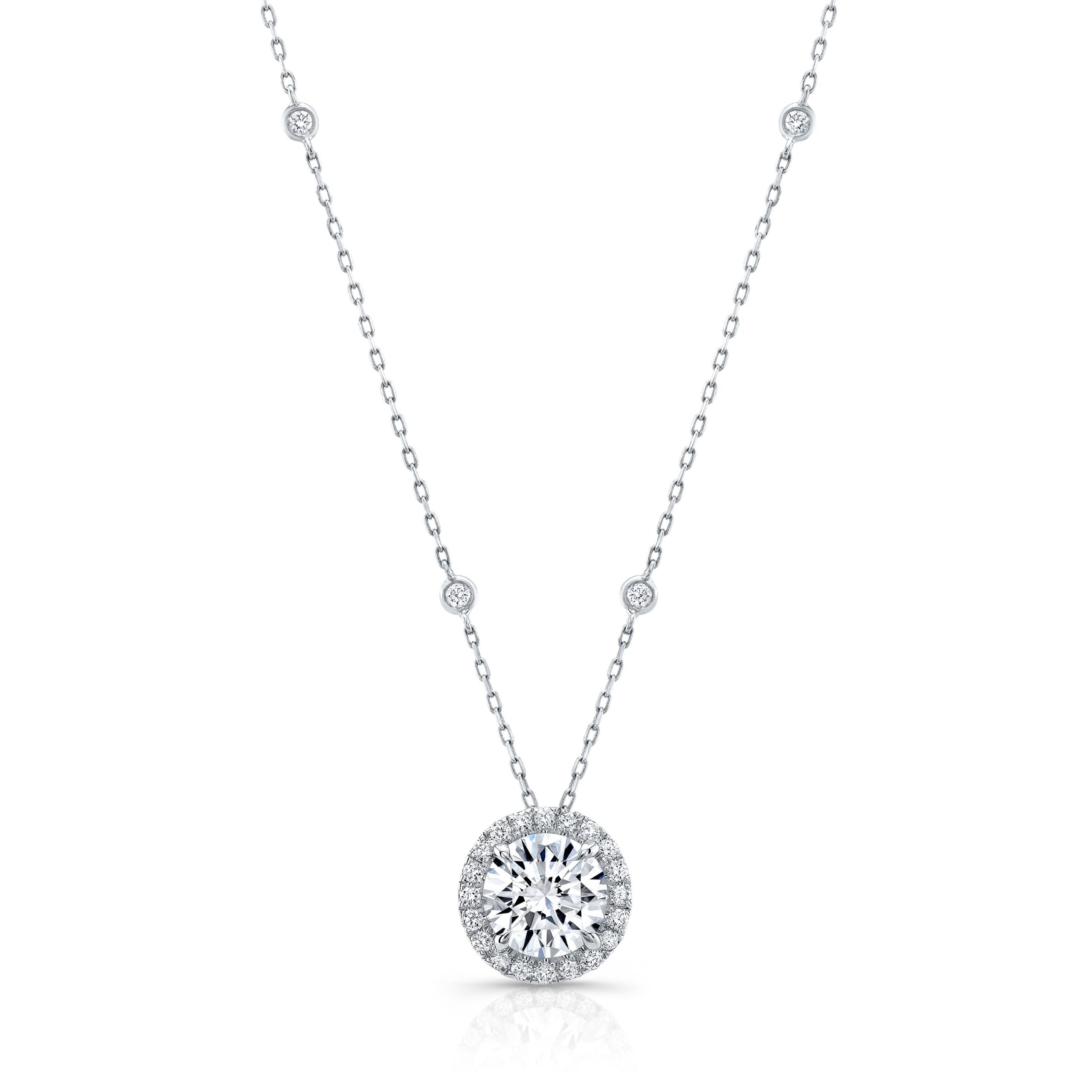 The Halo Lab Grown Diamond Necklace