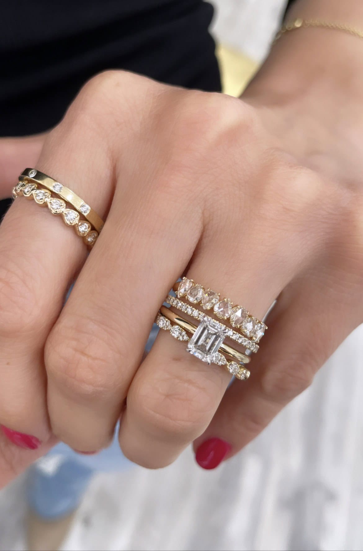 The Dahlia Emerald Lab Grown Diamond Ring