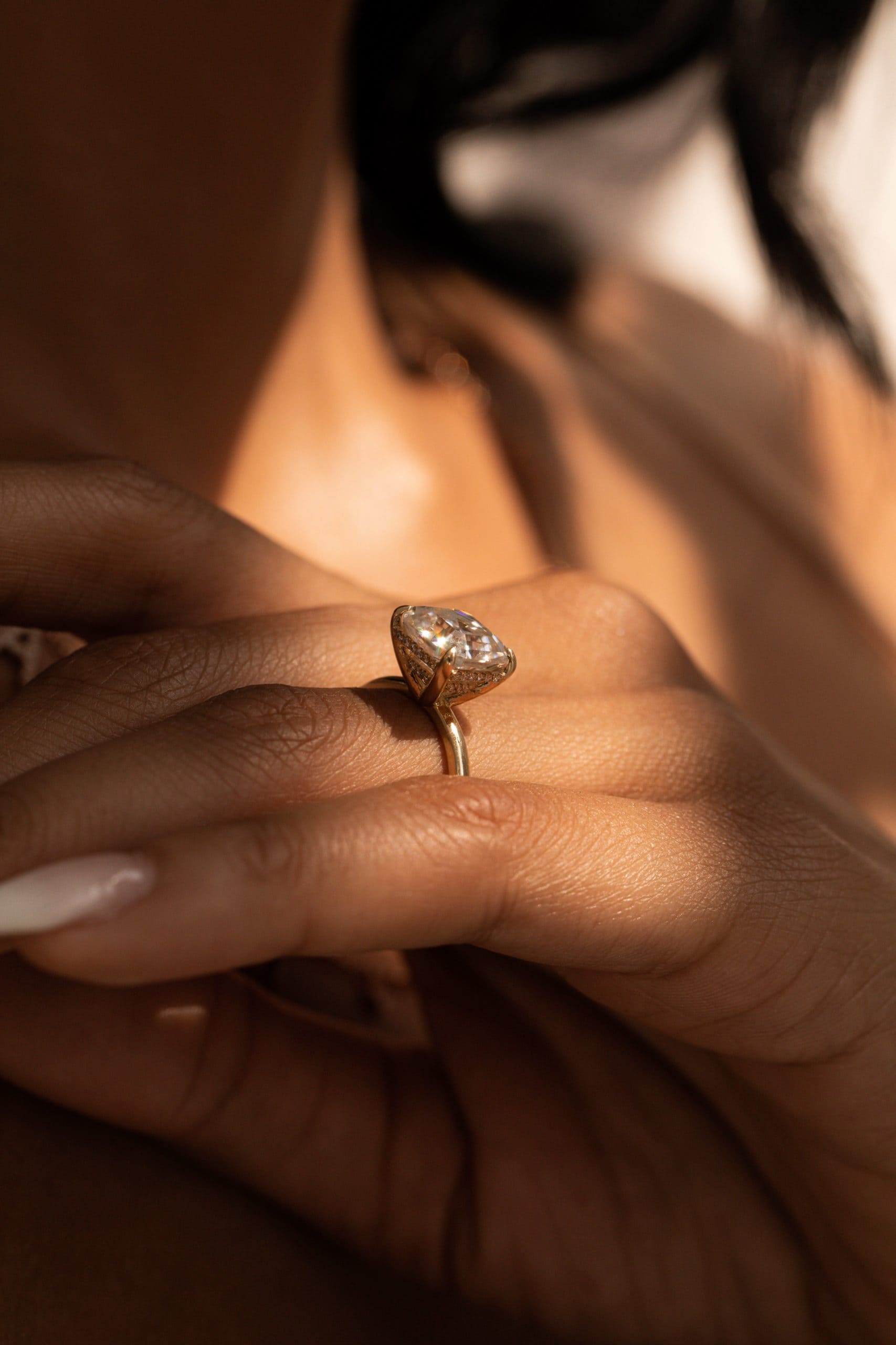 The Lilith Asscher Cut Lab Grown Diamond Ring