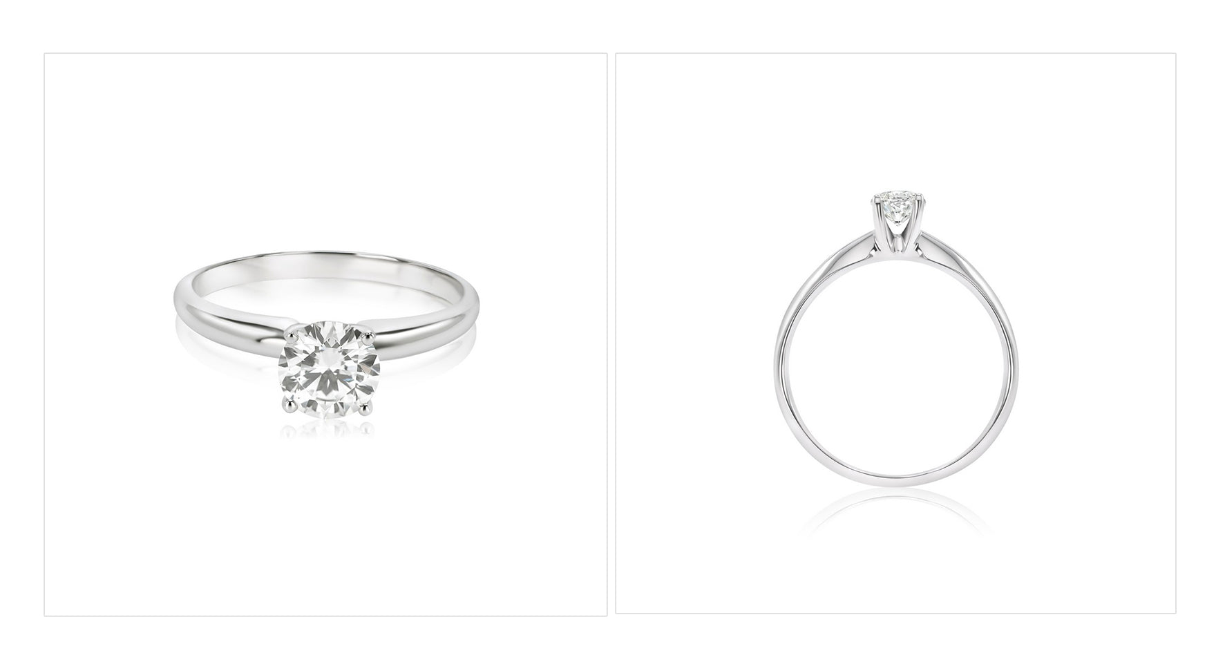 Lab Grown Diamond Solitaire Ring in 14K Gold