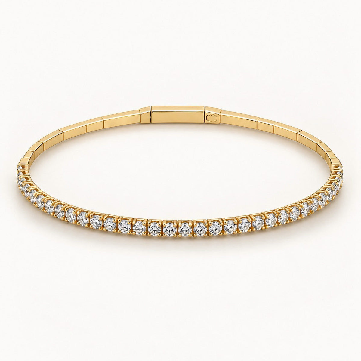 Lab Grown Diamond Flex Bangle 14K White Gold