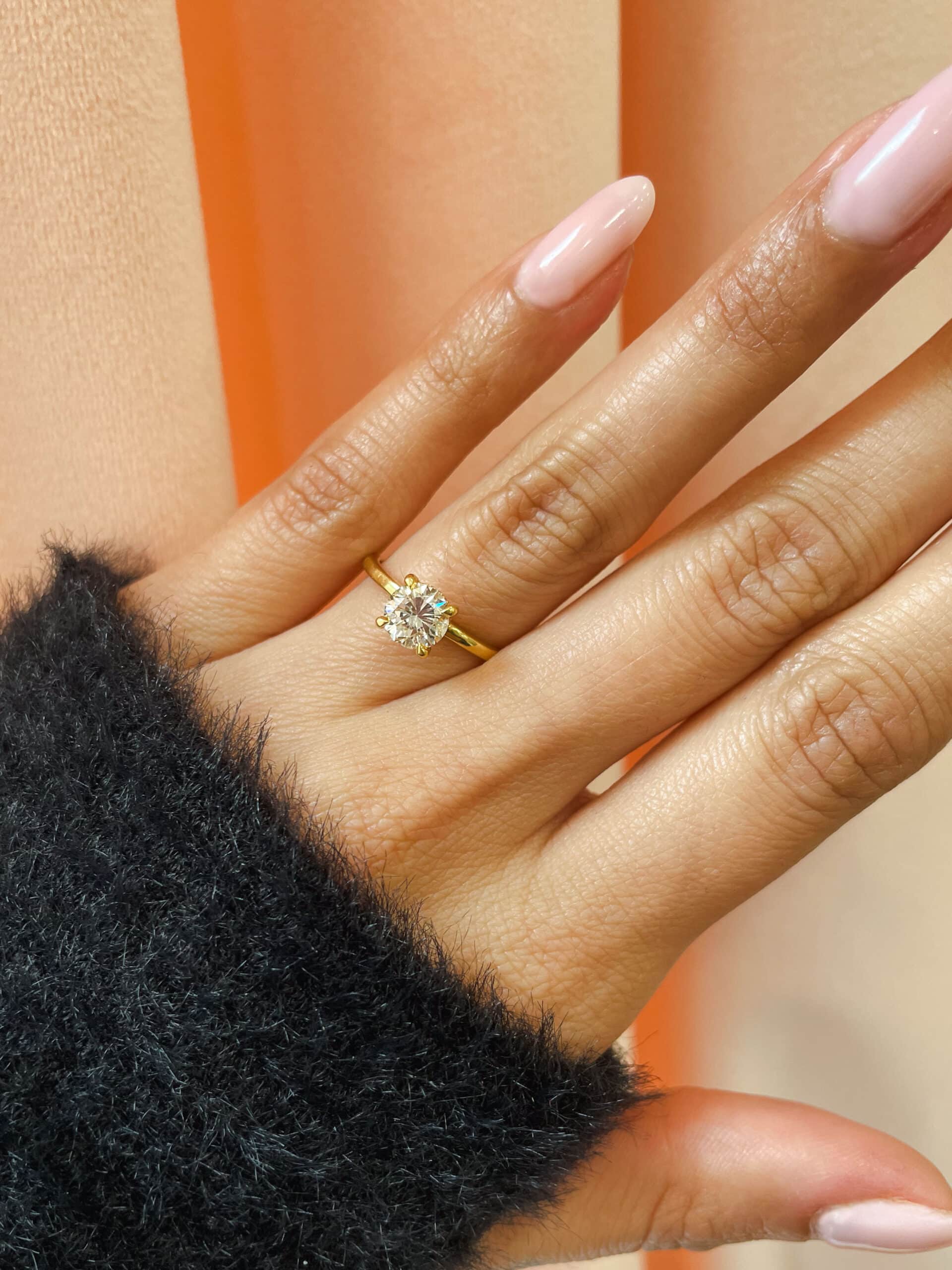 The Monique Round Lab Grown Diamond Ring