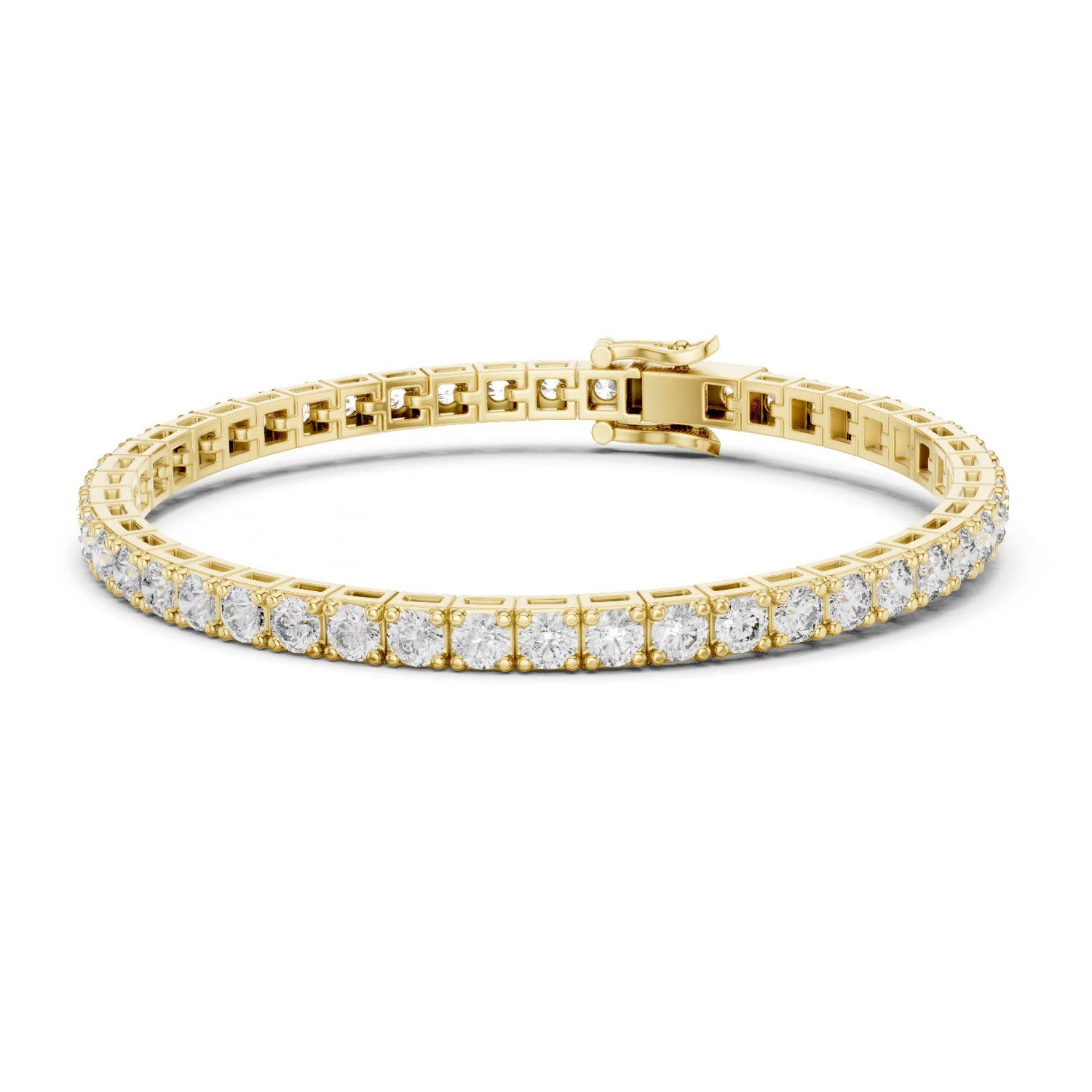 Tennis Bracelet 14KW 5.915cts 13.05g (3.10mmx49Pcs) F+ VS+ Length 7 Inch