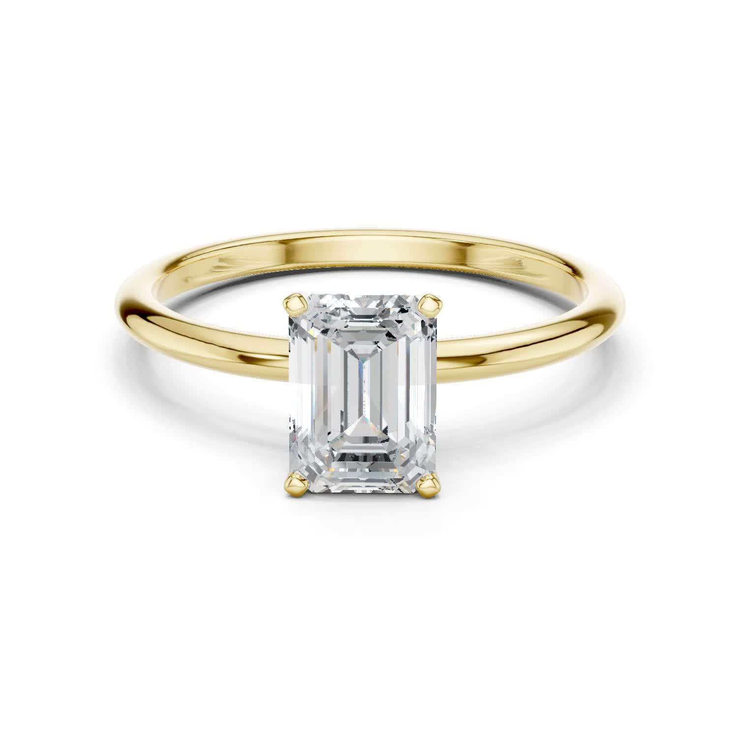 Emerald Cut Diamond Solitaire Ring