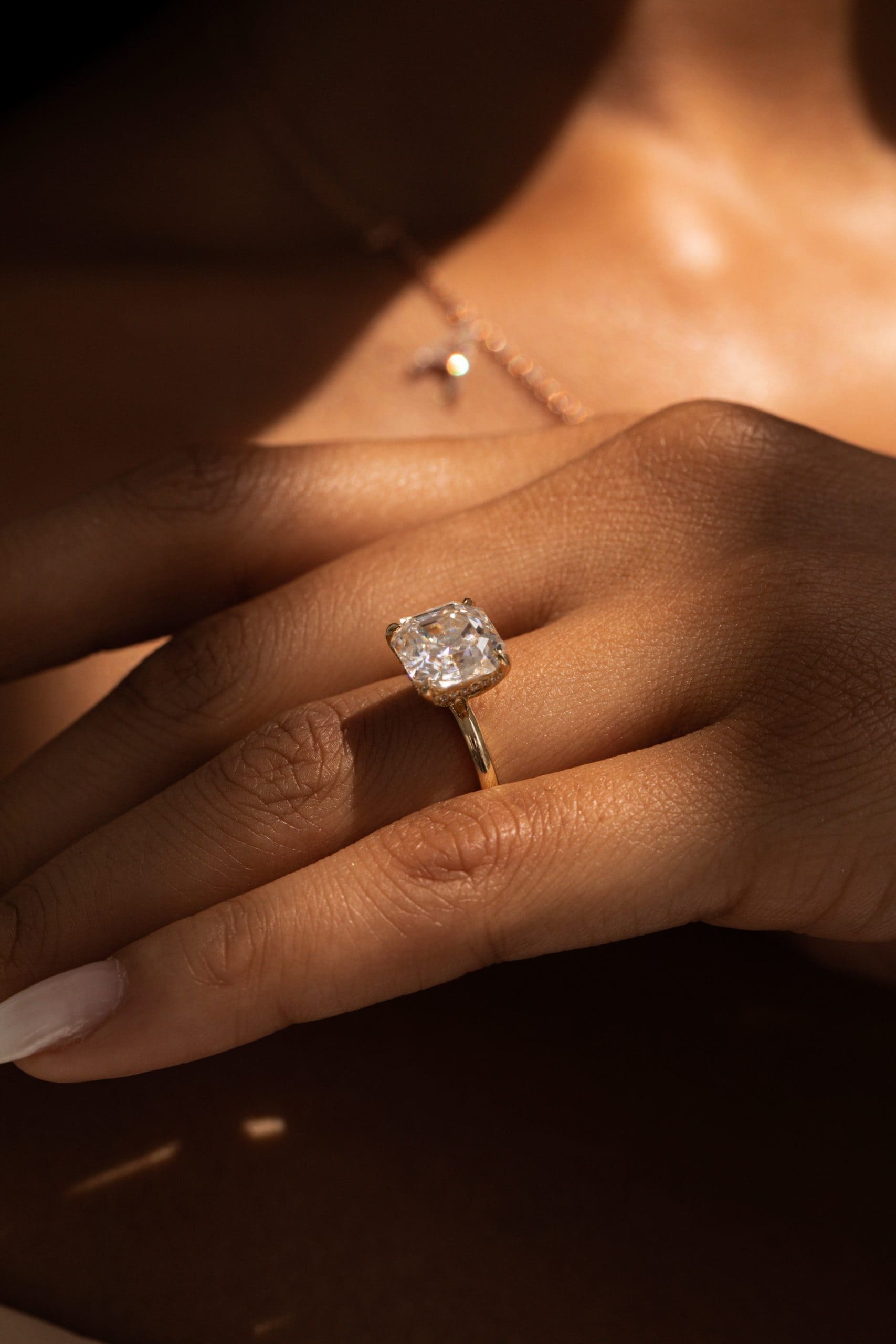 The Lilith Asscher Cut Lab Grown Diamond Ring