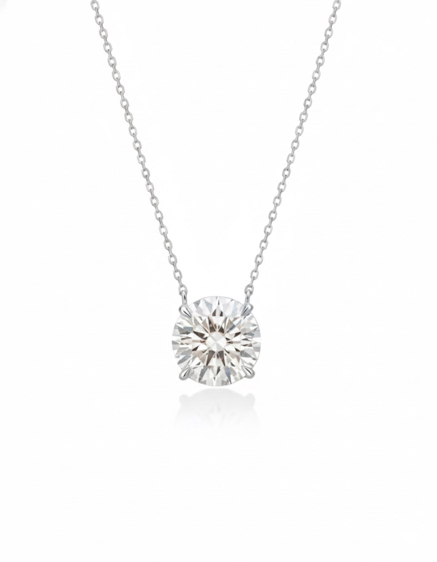 The Solaire Round Lab Grown Diamond Necklace