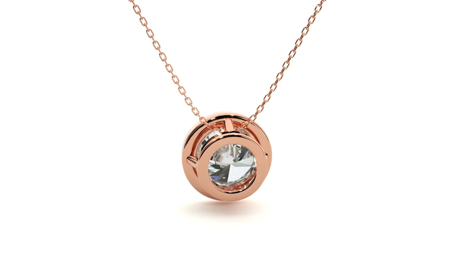 Lab Grown Diamond Bezel Pendant in 14K Gold