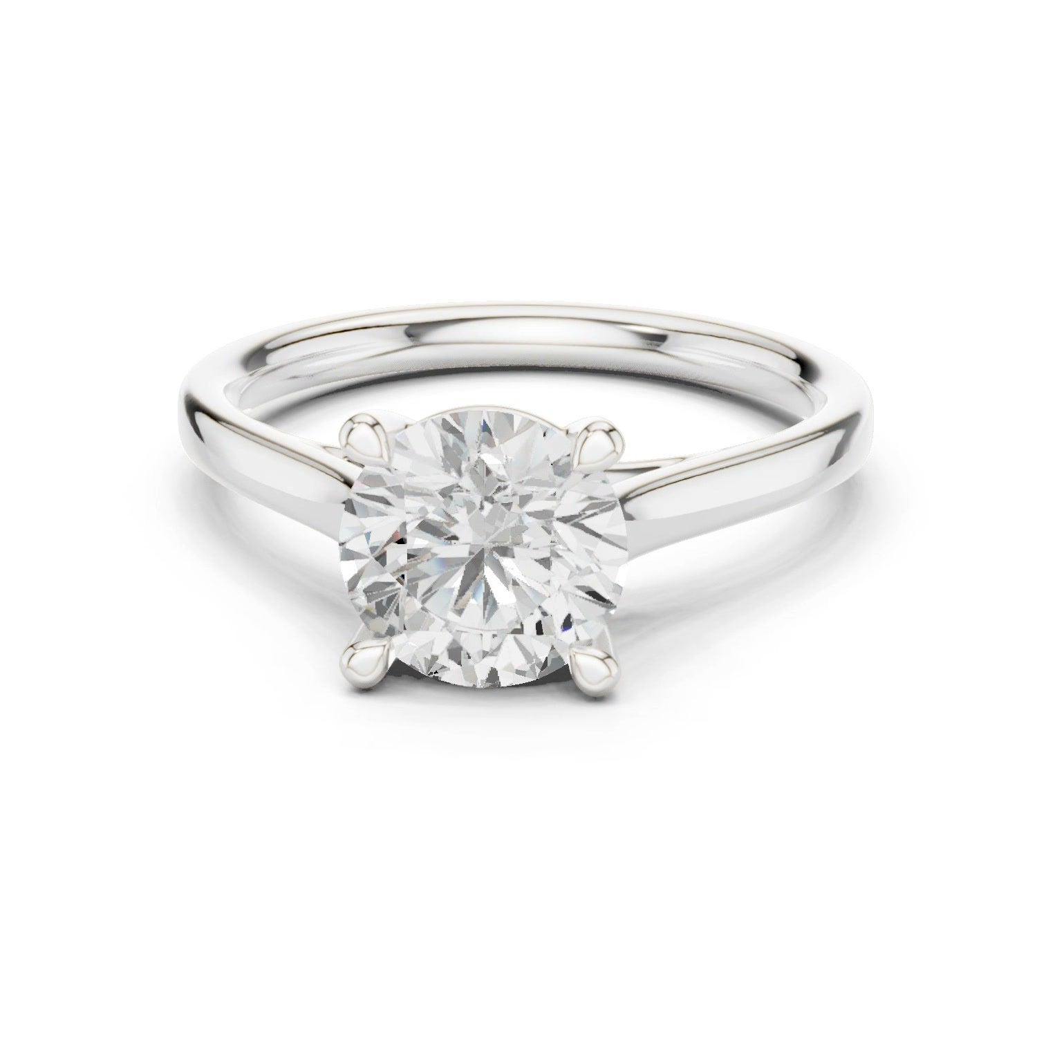 Lab Grown Diamond Solitaire Ring in 14K Gold
