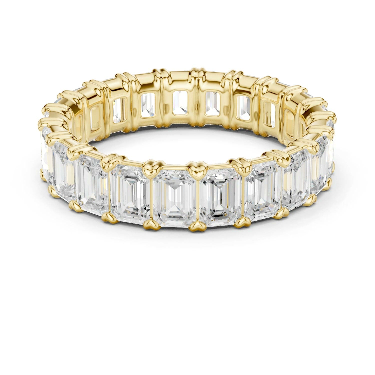 Emerald Lab Grown Diamond Eternity Ring 14K Gold