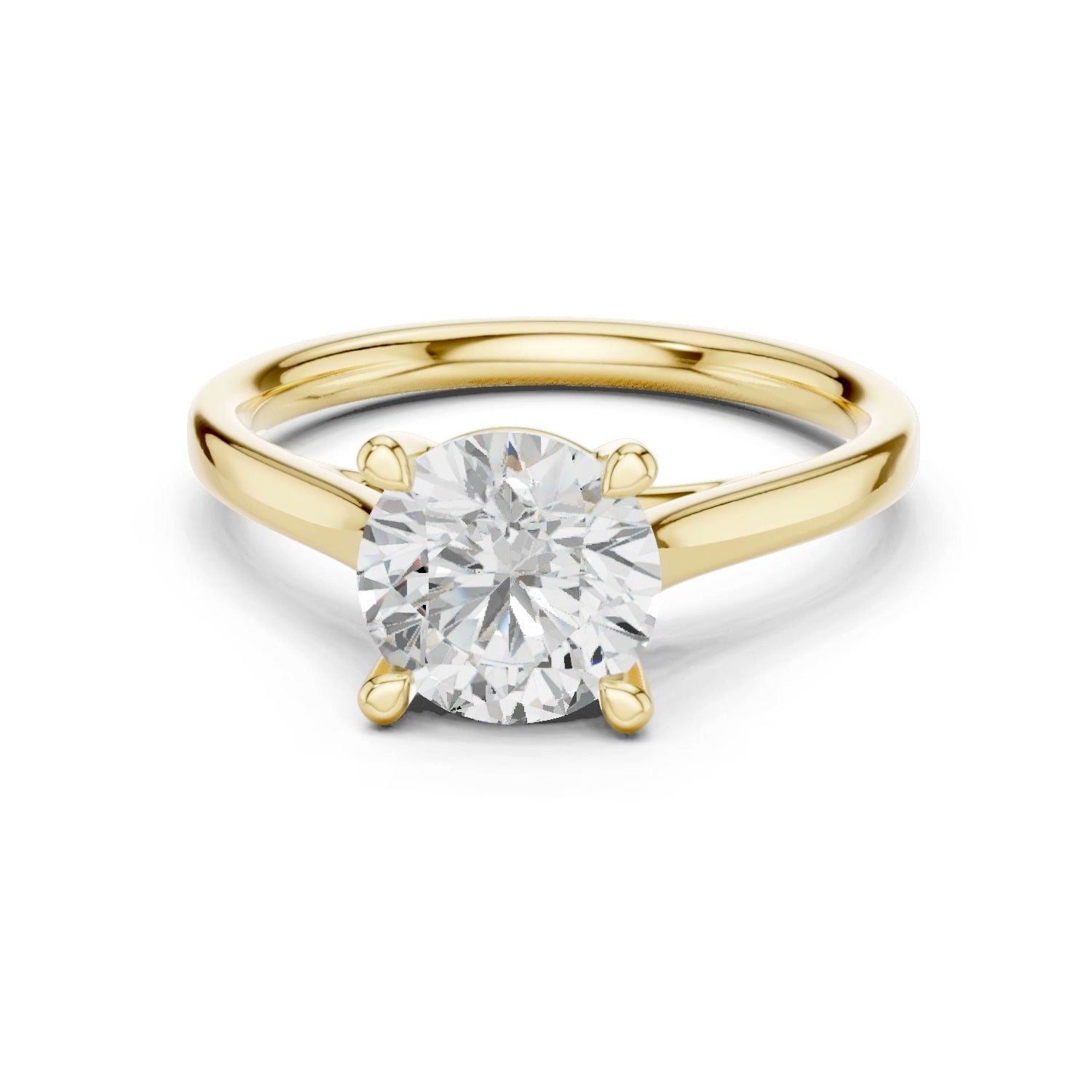 Lab Grown Diamond Solitaire Ring in 14K Gold