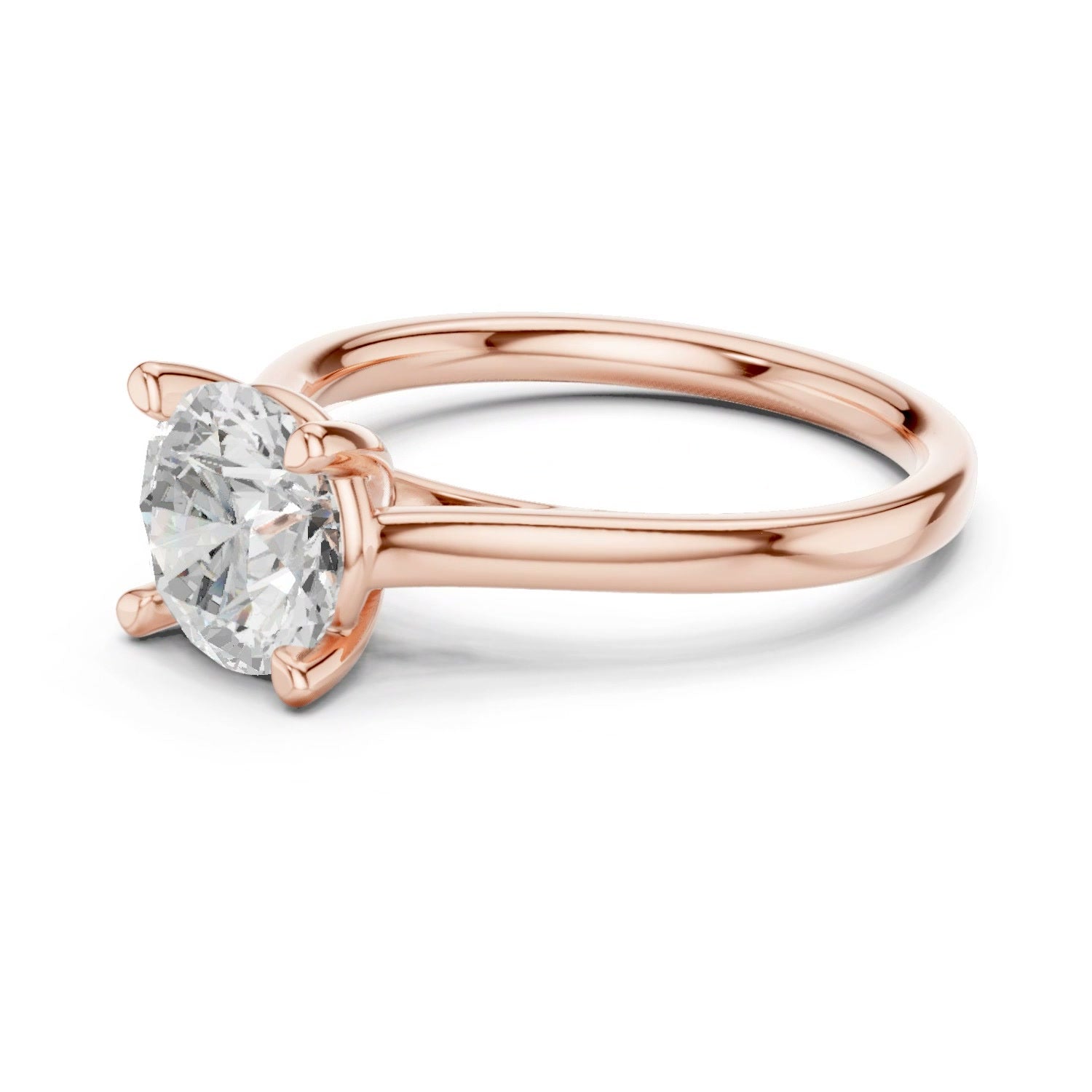 Lab Grown Diamond Solitaire Ring in 14K Gold