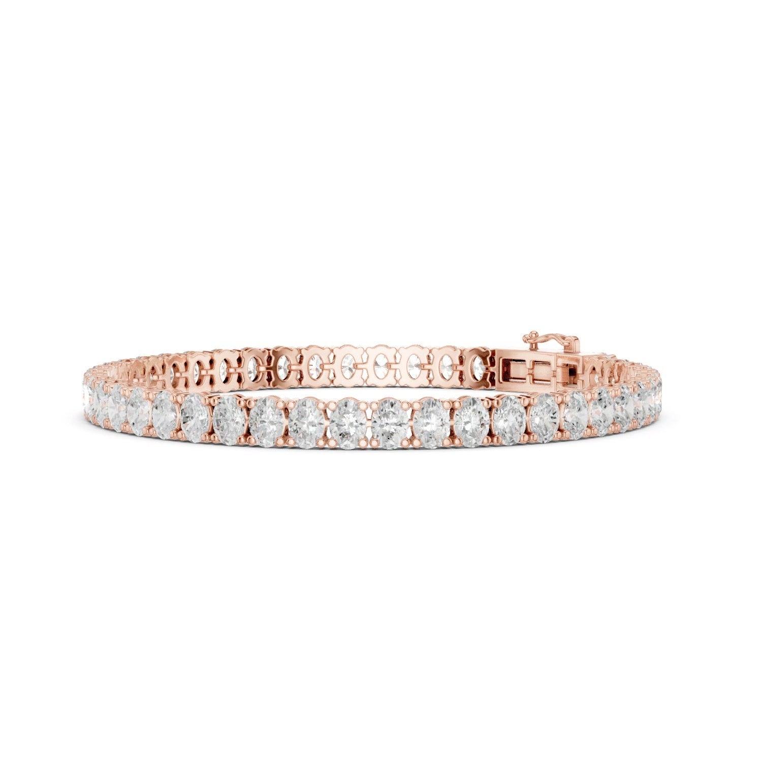 Oval Lab Grown Diamond Tennis Bracelet in 14K Gold