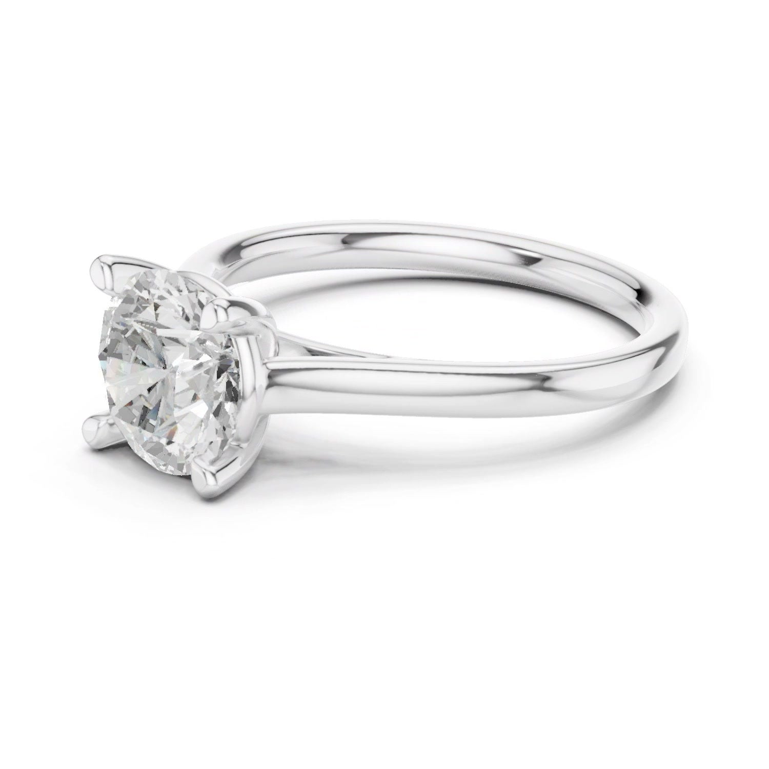 Lab Grown Diamond Solitaire Ring in 14K Gold
