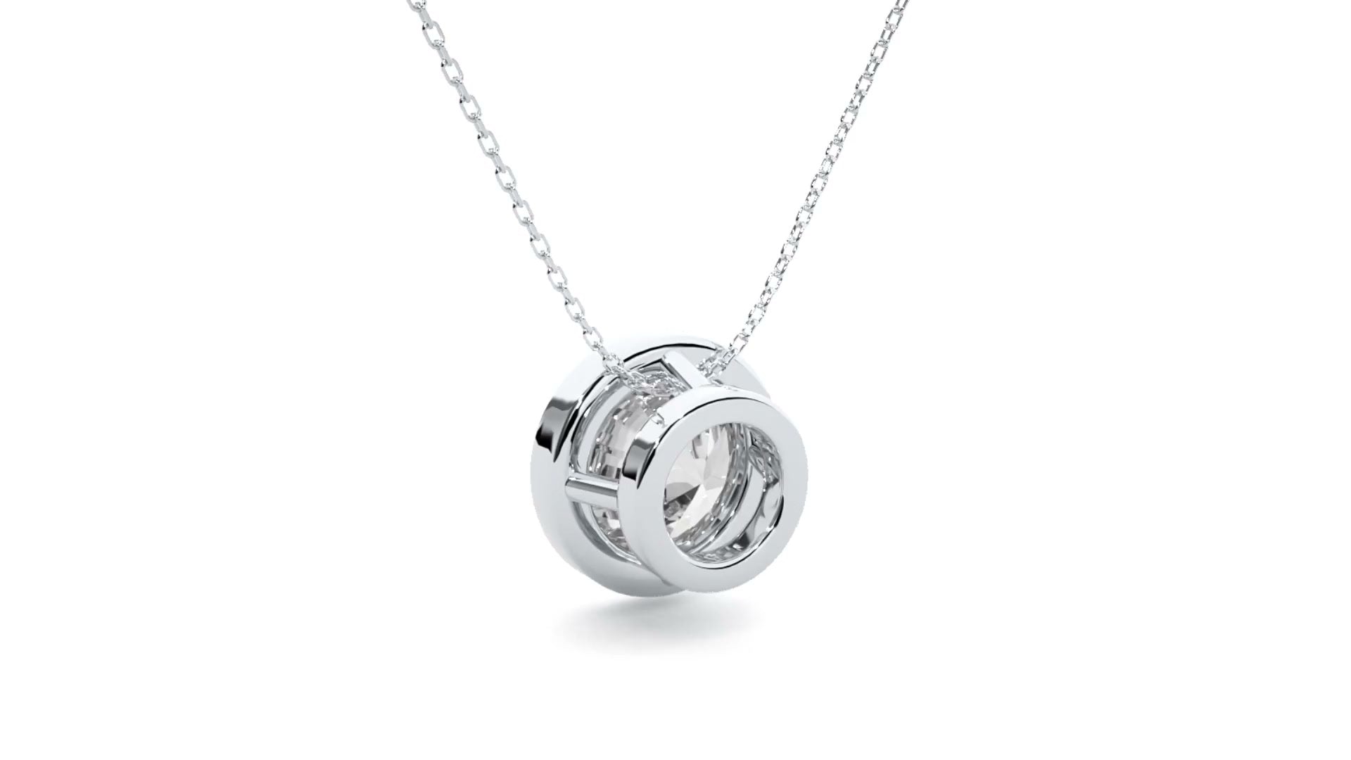 Lab Grown Diamond Bezel Pendant in 14K Gold