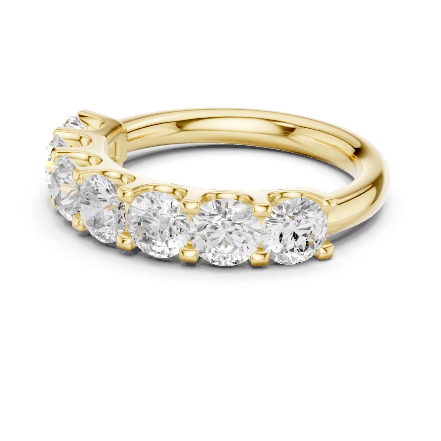 7 Stone Lab Grown Diamond Ring in 14K White Gold
