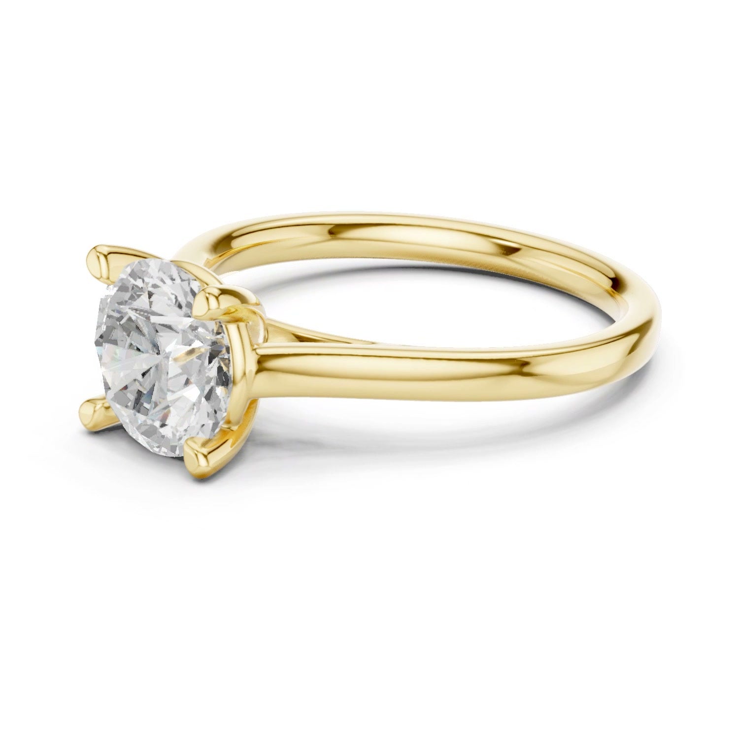Lab Grown Diamond Solitaire Ring in 14K Gold