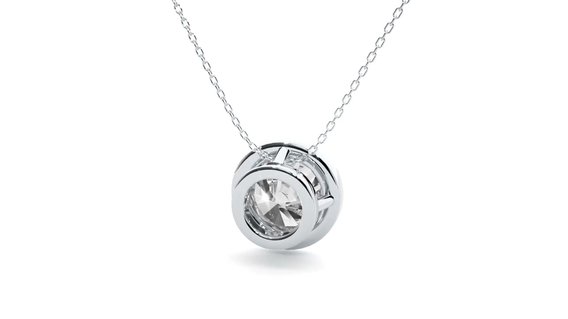 Lab Grown Diamond Bezel Pendant in 14K Gold