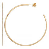 Agent Jewel - 14k Yellow Gold Diamond Hoop Earrings