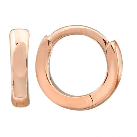Agent Jewel - 14k Rose Gold Eternity Mini Round Huggie Earrings