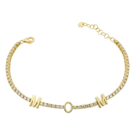 Agent Jewel - 14k Yellow Gold Custom Classic Diamond Tennis Bracelet / Mom