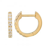 Agent Jewel - 14k Yellow Gold Diamond Huggie Earrings
