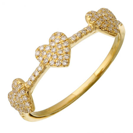 Agent Jewel - 14k Yellow Gold Diamond Heart Ring