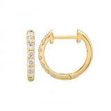 Agent Jewel - 14k Yellow Gold Diamond Huggie Earrings