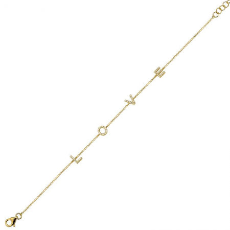 Agent Jewel - 14k Yellow Gold Ove Diamond Bracelet