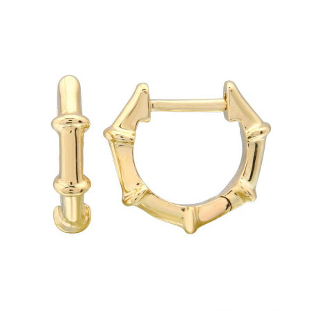 Agent Jewel - 14k Yellow Gold Bamboo Earrings