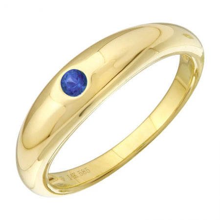 Agent Jewel - 14k Yellow Gold Inlay Sapphire Ring