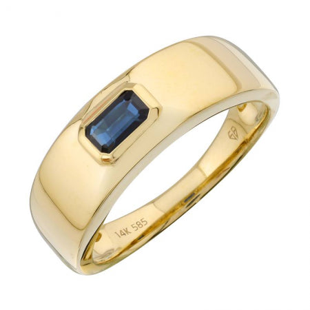 Agent Jewel - 14k Yellow Gold Emerald Shape Emerald Ring