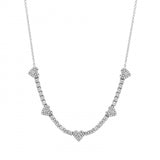 Agent Jewel - 14k White Gold Classic 4-prongs Diamond Tennis Chain Necklace