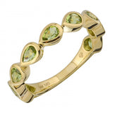 Agent Jewel - 14k Yellow Gold Pear Shape Peridot Ring